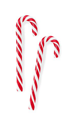 Candy canes isolate on a white background