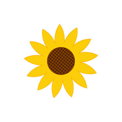 sunflower logo icon design template vector
