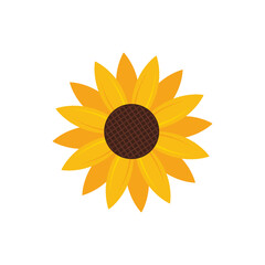 sunflower logo icon design template vector