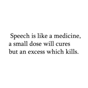 Inscription in English speech is like a medicine. eps ten