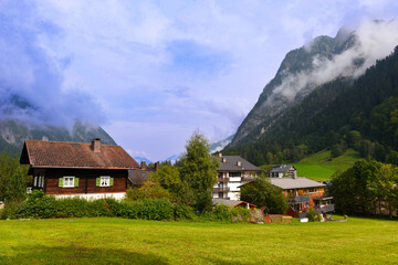 Fototapeta na wymiar Gemeinde Brand im Brandnertal in Vorarlberg - Österreich