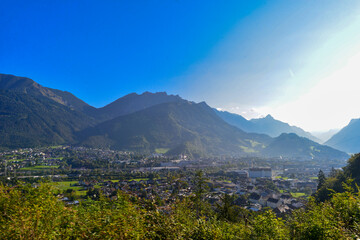 Luftansicht Bludenz/Vorarlberg in Österreich