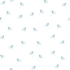 Fototapeta premium Stingray seamless pattern with scandinavian style. Underwater animals background. Vector illustration for children funny textile.