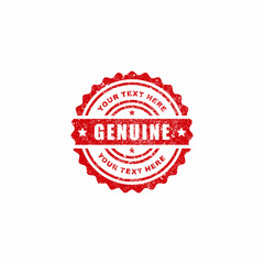Genuine grunge stamp seal icon vector illustration