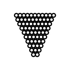 Hole triangle icon. Geometric figure illustration