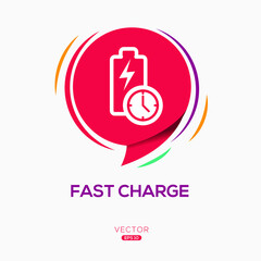 Creative (Fast charge) Icon ,Vector sign.
