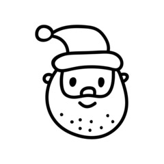 Cartoon Santa Clause for Christmas greeting Cards and invitations.