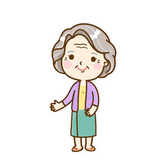 Cartoon Grandma character.