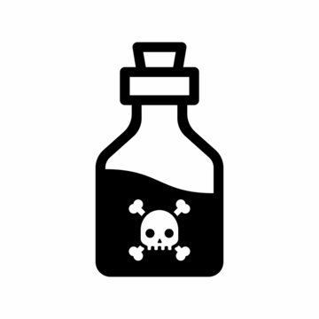 Poison bottle  icon isolated on white background