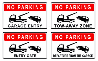 znak zakaz parkowania - obrazy, fototapety, plakaty