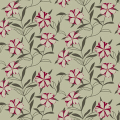 Seamless pattern design with flowers 