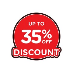 Special offers up to 35 percent off, banner templates, special offer sales promotions. vector template illustration