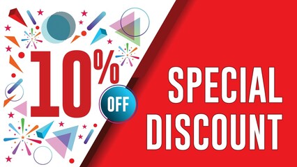 Special offers up to 10 percent off, banner templates, special offer sales promotions. vector template illustration