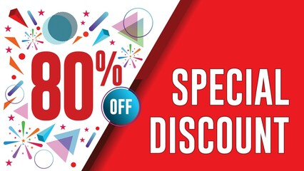 Special offers up to 80 percent off, banner templates, special offer sales promotions. vector template illustration
