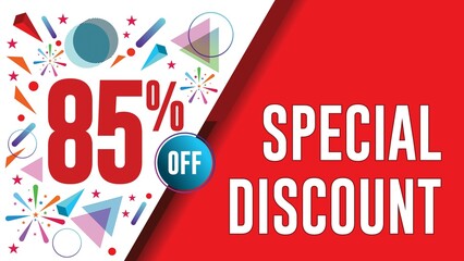 Special offers up to 85 percent off, banner templates, special offer sales promotions. vector template illustration