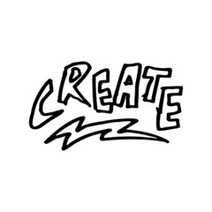 create. a simple phrase written in minimalist hand drawn letter. simple text for print, tattoo, sticker, element design, etc.