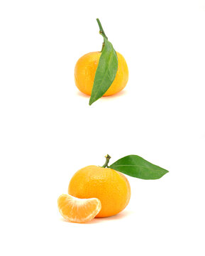 Mandarin on white background close-up. Fruits, food, snack, vitamins, ripe, citrus, macro