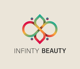 infinity beauty symbol logo design