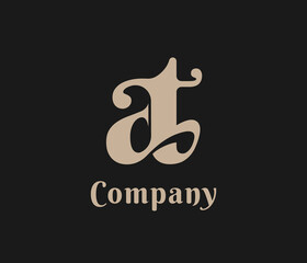 logotype letter T S vector logo design element