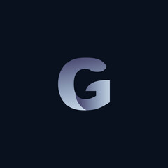 Creative cutting edge G logo icon art illustration