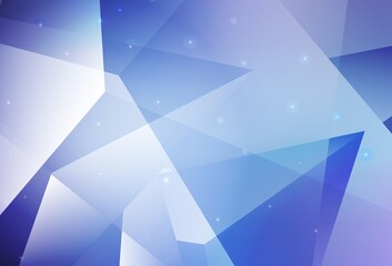 Light Pink, Blue vector background with triangles.