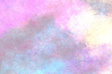 淡い水彩のピンクと青の、光がさすようなグランジ