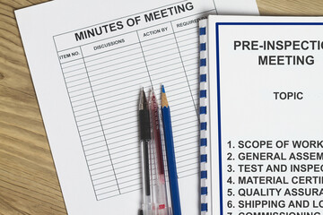 Pre-inspection meeting