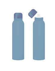 Blue deodorant bottle. vector illustration