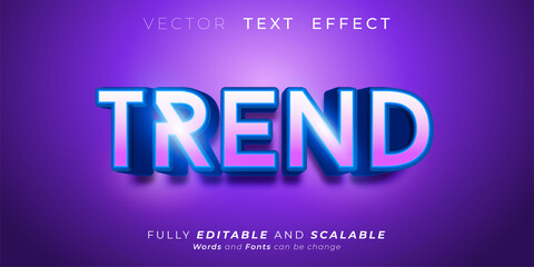 Trend Text effect, Editable 3d text style