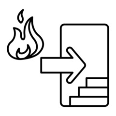 Emergency exit icon