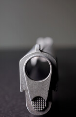 close-up detail of an old pistol