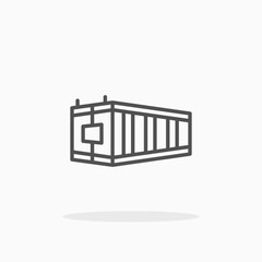 Container box icon. Editable Stroke and pixel perfect. Outline style. Vector illustration. Enjoy this icon for your project.