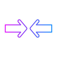 Gradient arrow direction icon 