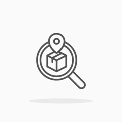 Tracking Delivery icon. Editable Stroke and pixel perfect. Outline style. Vector illustration. Enjoy this icon for your project.