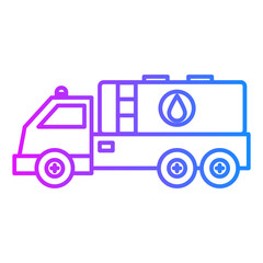 Water tank truck icon