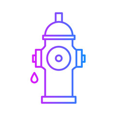 Fire hydrant pillar icon