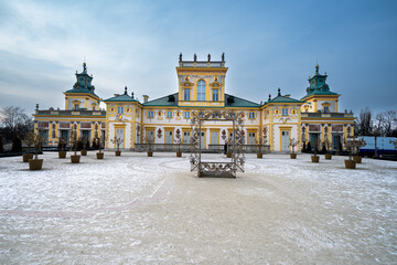 Pałac w Wilanowie od strony parku. - obrazy, fototapety, plakaty