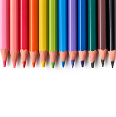 colorful wood pencils