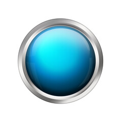 blue shiny button