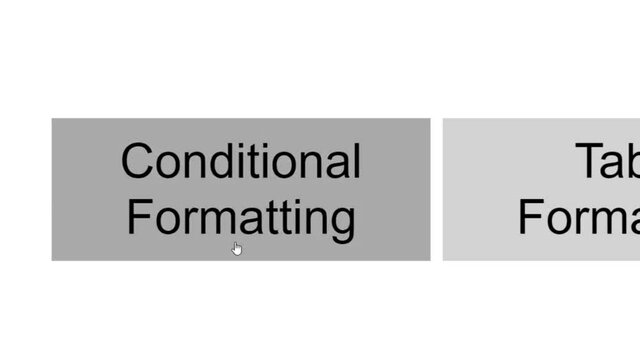 Cursor Slides Over and Clicks Conditional Formatting to Highlight Data Spreadsheet. Mouse Pointer on Device Computer Monitor Screen Clicking Differentiate Information on Worksheet File