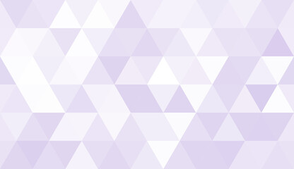 Abstract seamless pattern of geometric shapes. Mosaic background of big triangles. Evenly spaced triangles in different shades of deep purple. Vector illustration