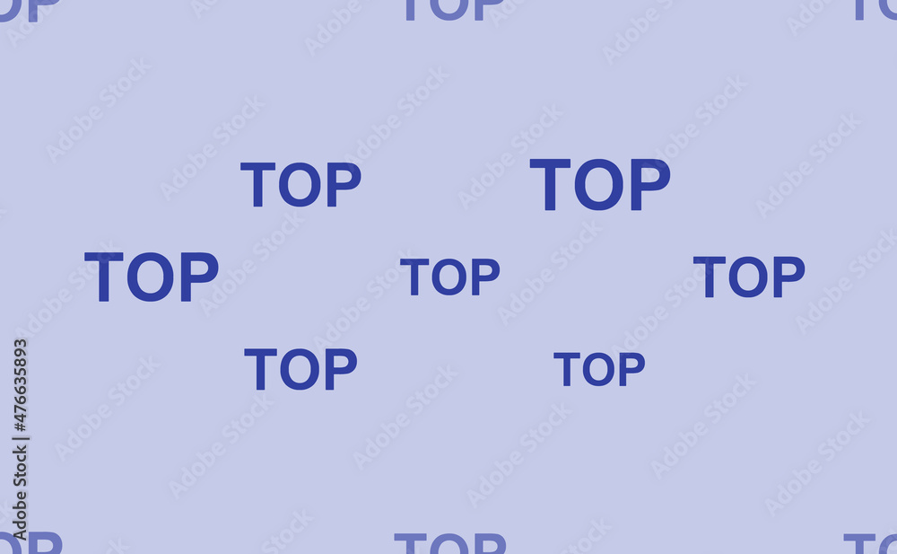 Poster Seamless pattern of large isolated blue top symbols. The pattern is divided by a line of elements of lighter tones. Vector illustration on light blue background