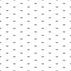 Square seamless background pattern from geometric shapes. The pattern is evenly filled with black top symbols. Vector illustration on white background