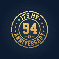 Fototapeta premium It's my 94th Anniversary, 94th Wedding Anniversary celebration