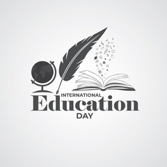 International Education Day, 24 January. Reading imagination concept for education holiday.