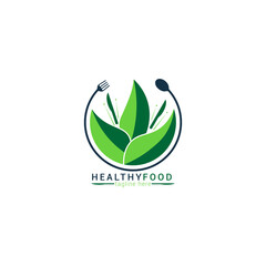 Fototapeta premium Healthy Food Logo Template element design