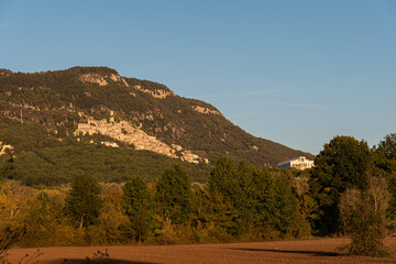 Panorama of Pesche, village in the province of Isernia, in Molise
