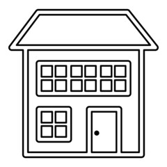 House Flat Icon Isolated On White Background