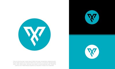 Initials V logo design. Initial Letter Logo.	
