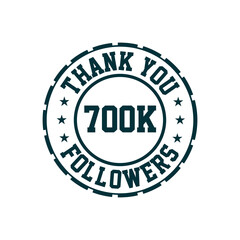 Thank you 700k Followers celebration, Greeting card for 700000 social followers.